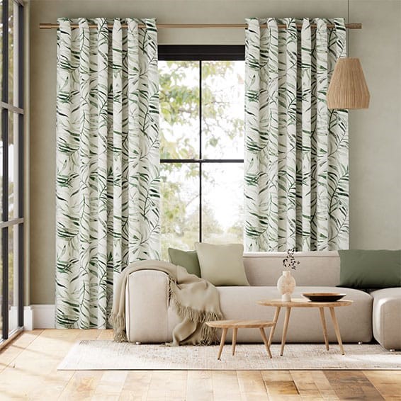 Kentia Linen Leaf Curtains