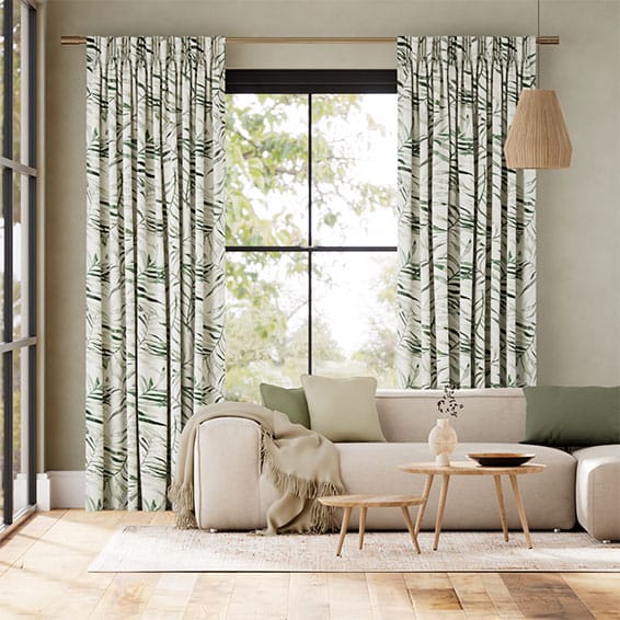 Kentia Linen Leaf Curtains