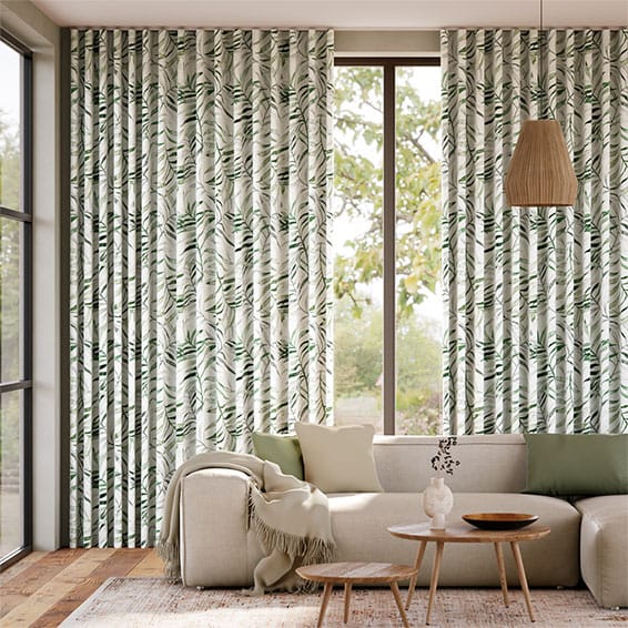 Kentia Linen Leaf Curtains