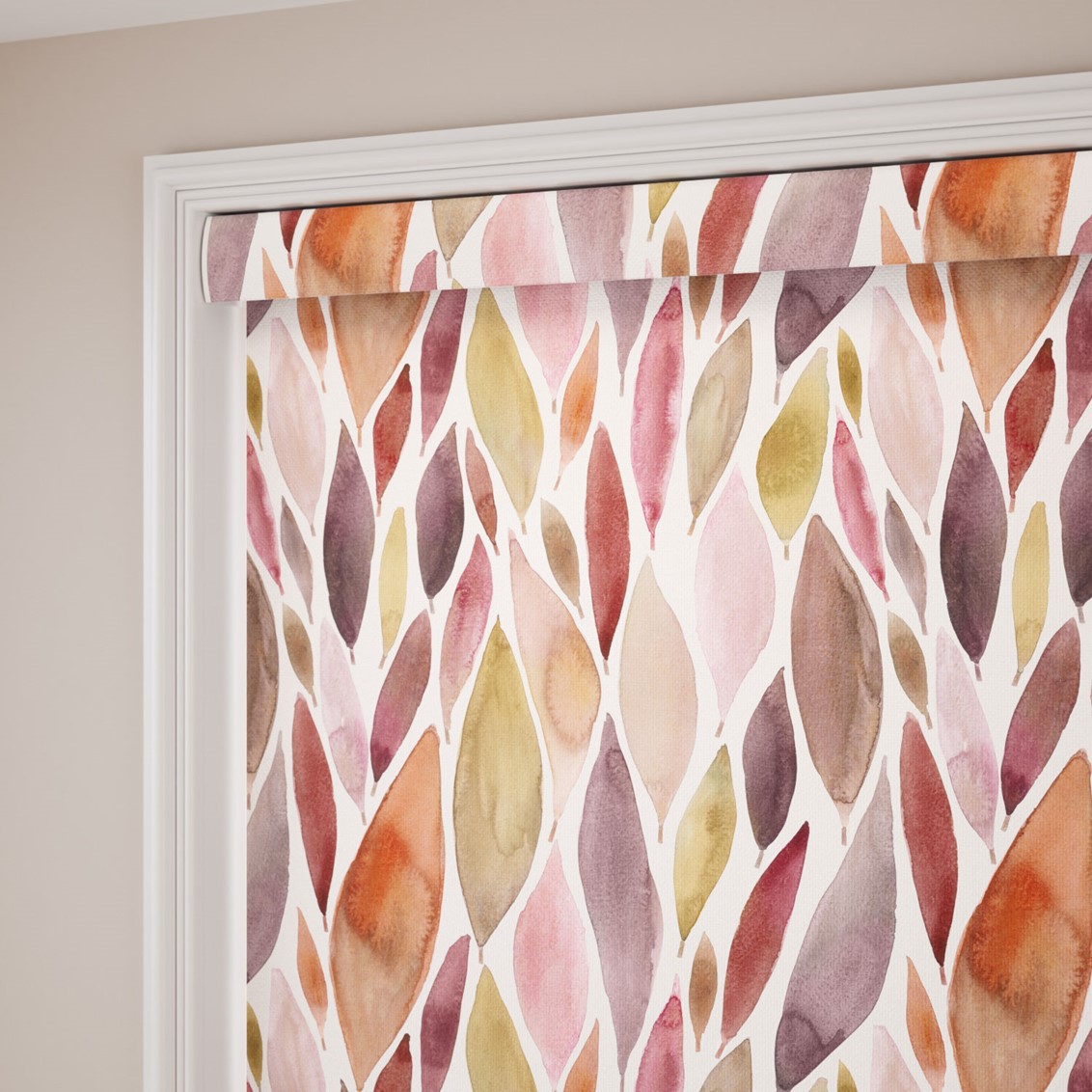 Koyo Blackout Mulberry Linen Roller Blind