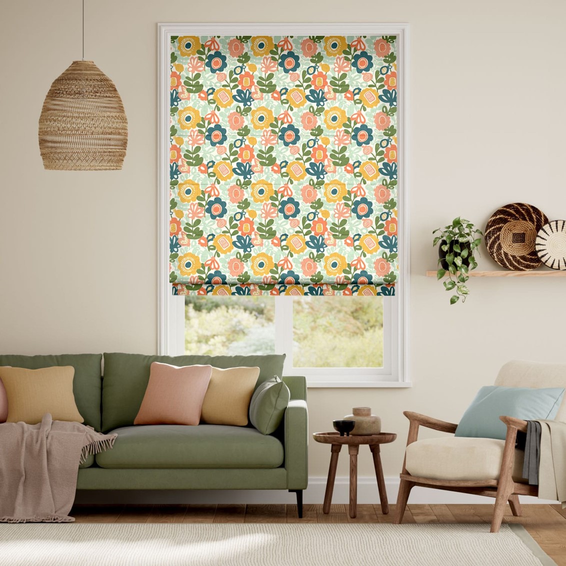 Kukkia Popsicle Roman Blind