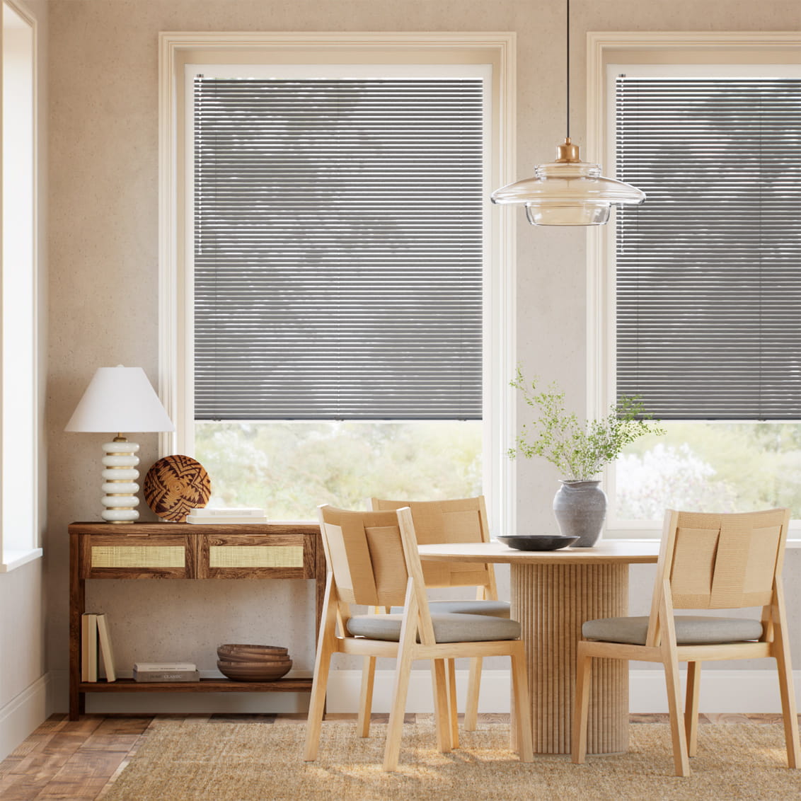 PerfectFit L-Shaped Essence Mid Grey Venetian Blind - 25mm Slat