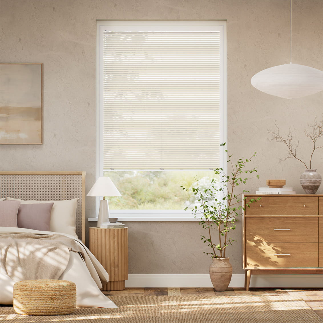 Perfect Fit® L-Shaped Essence Oatmeal Venetian Blind - 25mm Slat