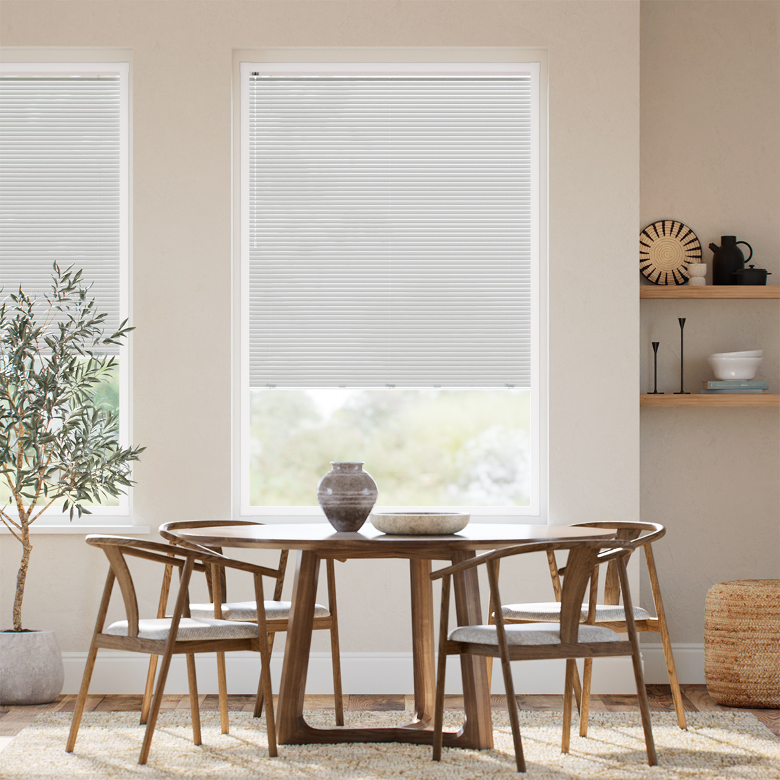 PerfectFit L-Shaped Essence Silver Grey Venetian Blind - 25mm Slat