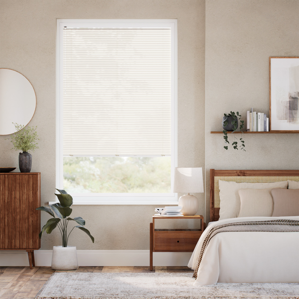 Perfect Fit® L-Shaped Studio Cornish Cream Venetian Blind - 25mm Slat