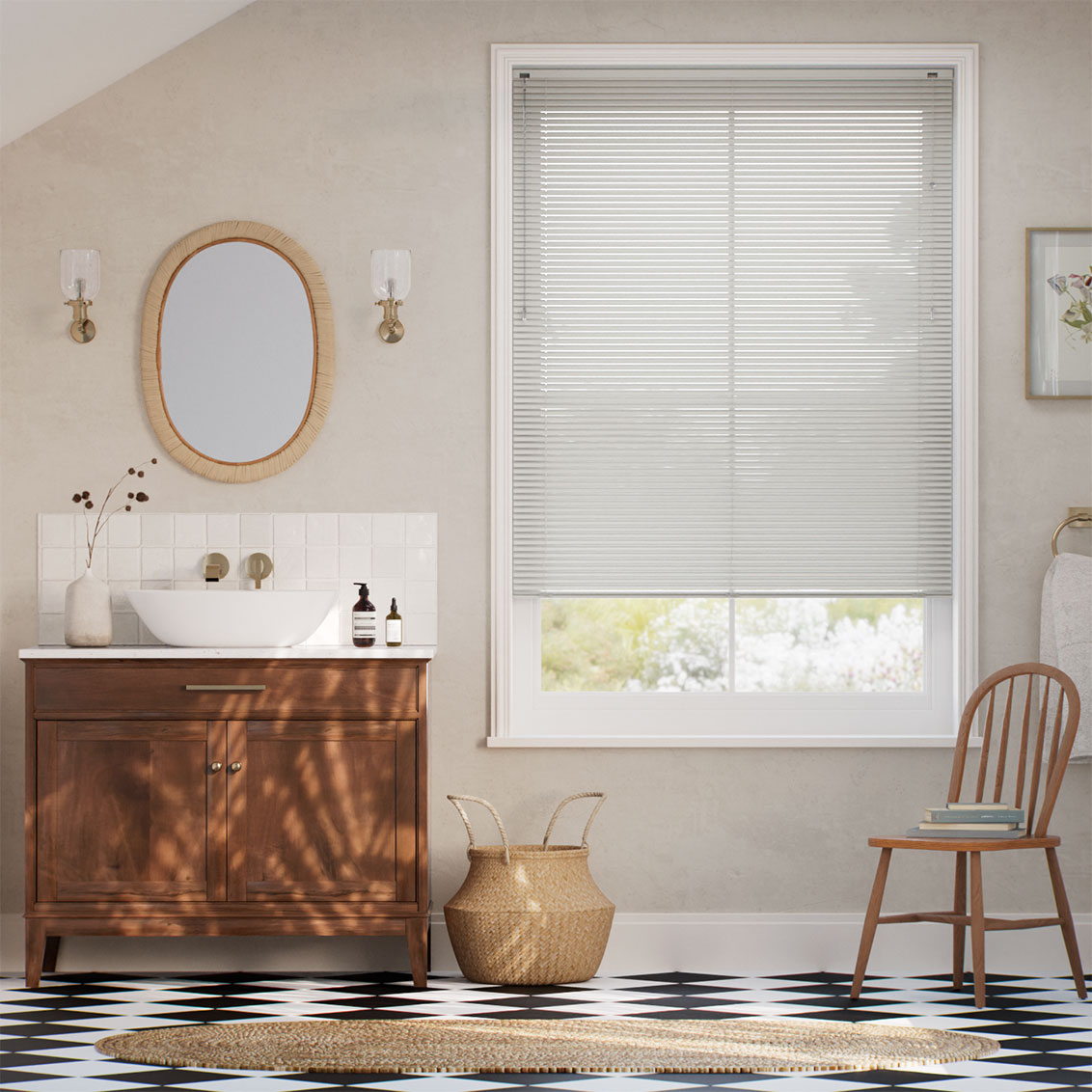 Studio Pebble Grey L-Shaped Venetian Blind - 25mm Slat