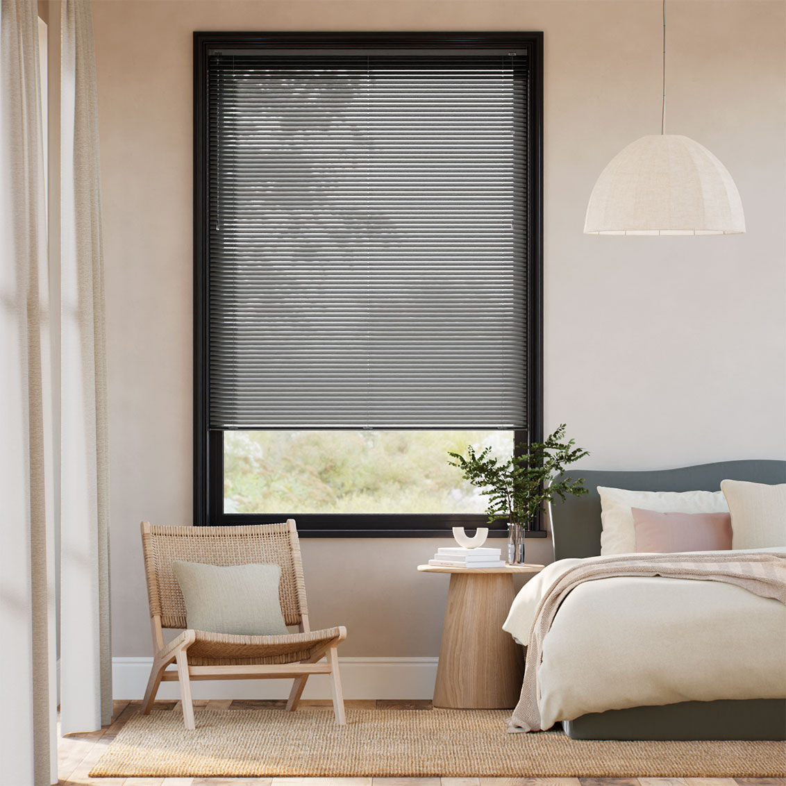 Studio Space Grey L-Shaped Venetian Blind - 25mm Slat