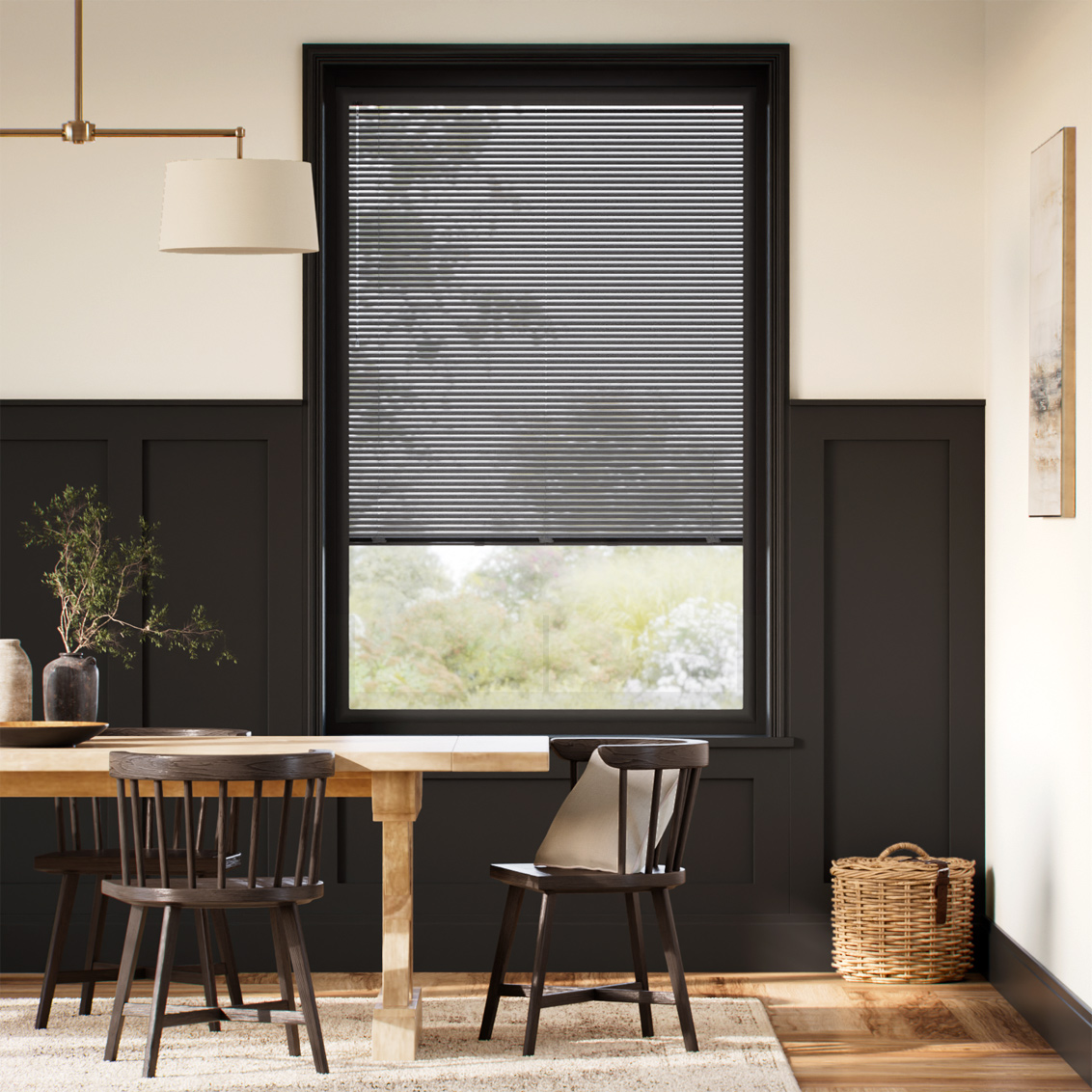 PerfectFit L-Shaped Studio Space Grey Venetian Blind - 25mm Slat