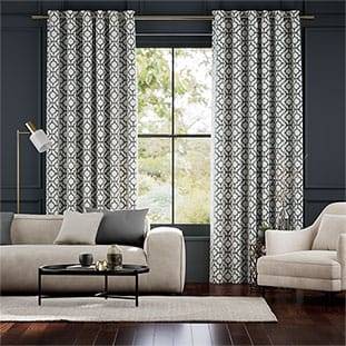 Lattice Charcoal Curtains thumbnail image