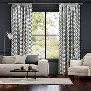 Lattice Charcoal Curtains thumbnail image