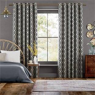 Lattice Navy Blue Curtains thumbnail image