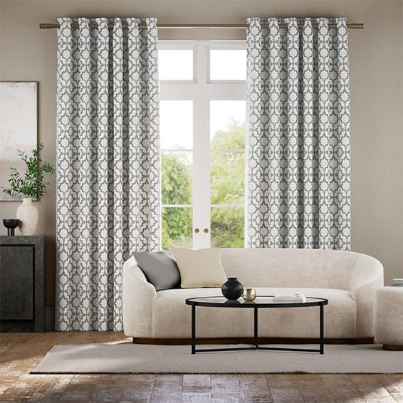 Lattice Silver Curtains