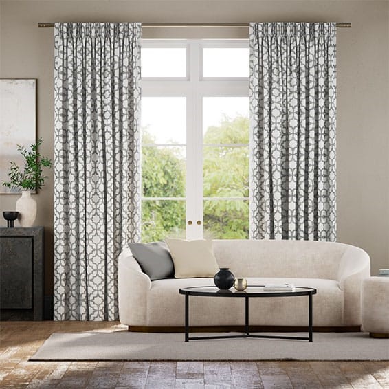 Lattice Silver Curtains