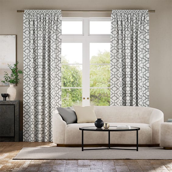 Lattice Silver Curtains