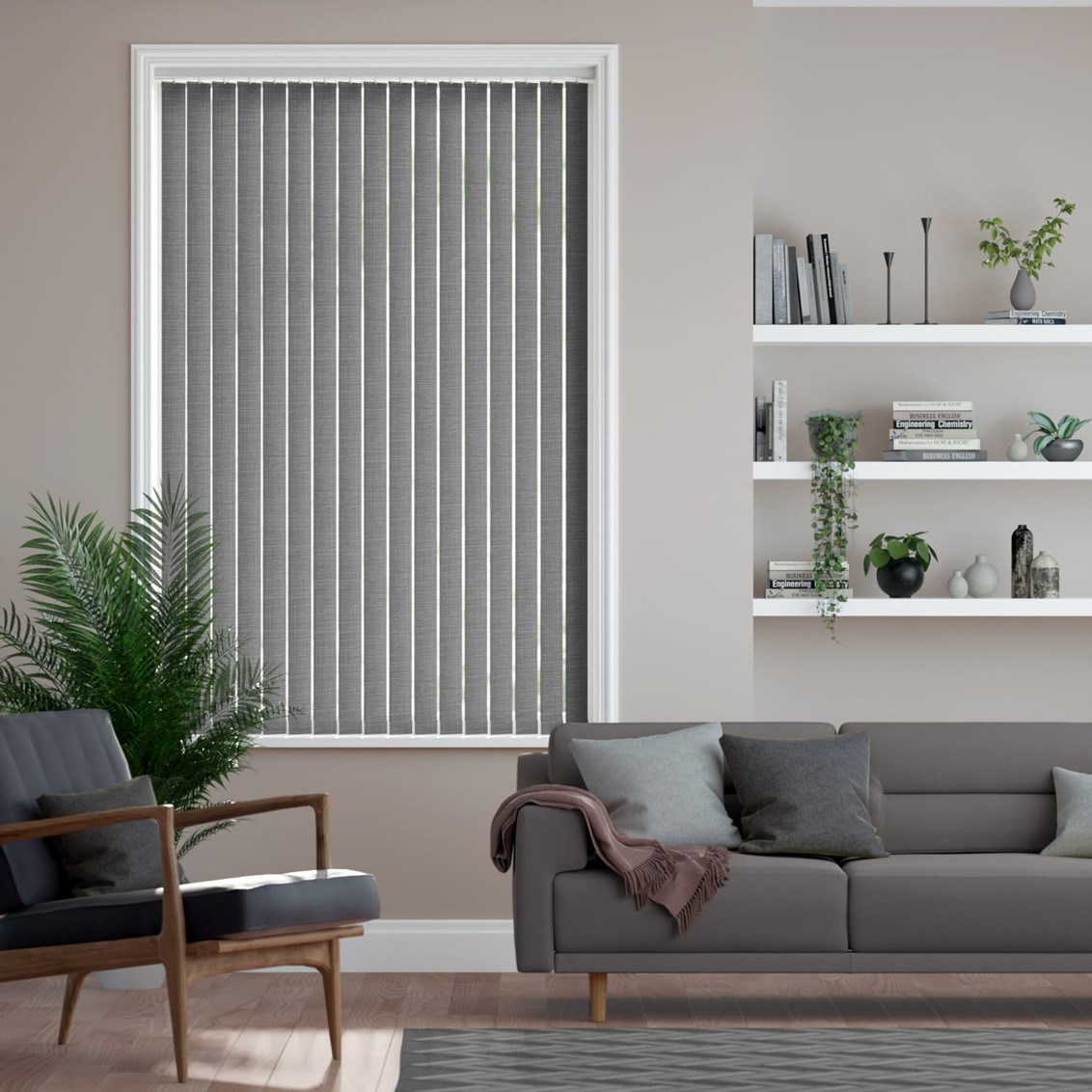 Laurent Steeple Grey  Vertical Blind