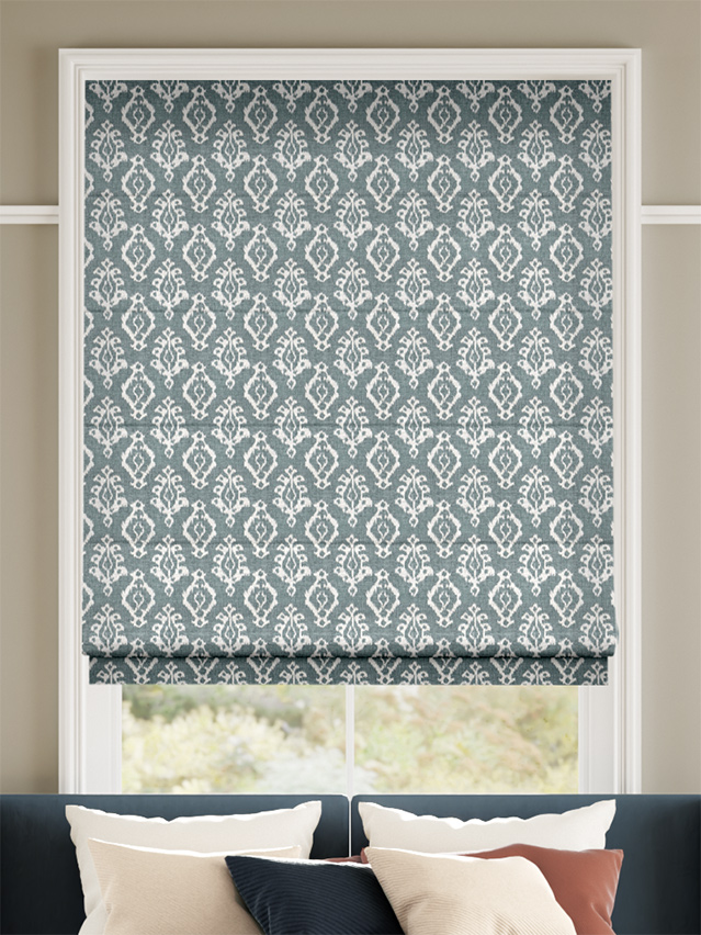 Lena Ikat City Blue Roman Blind thumbnail image