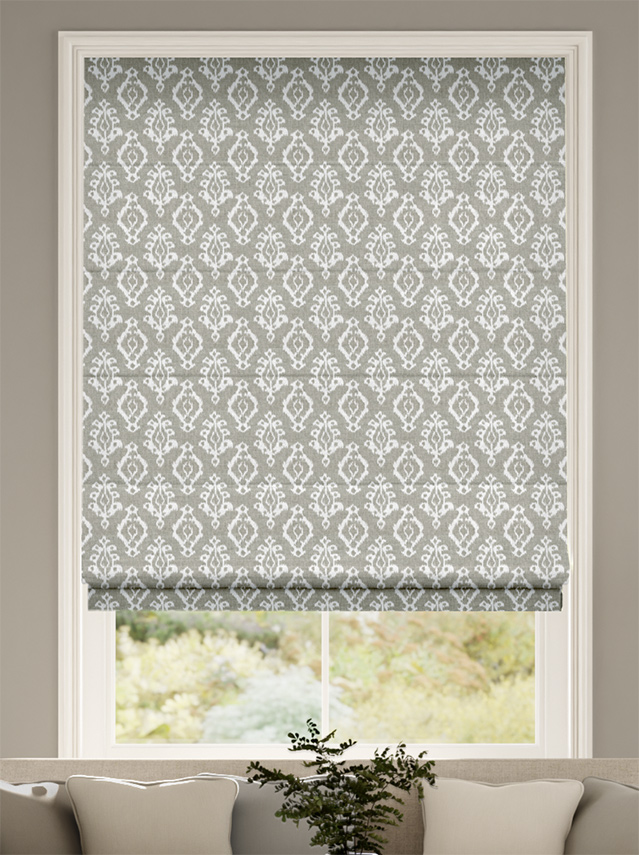 Lena Ikat Pewter Roman Blind thumbnail image