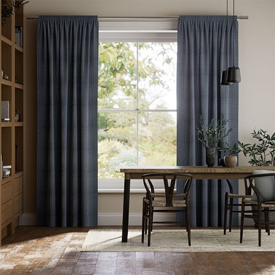 Leyton Deep Navy Curtains