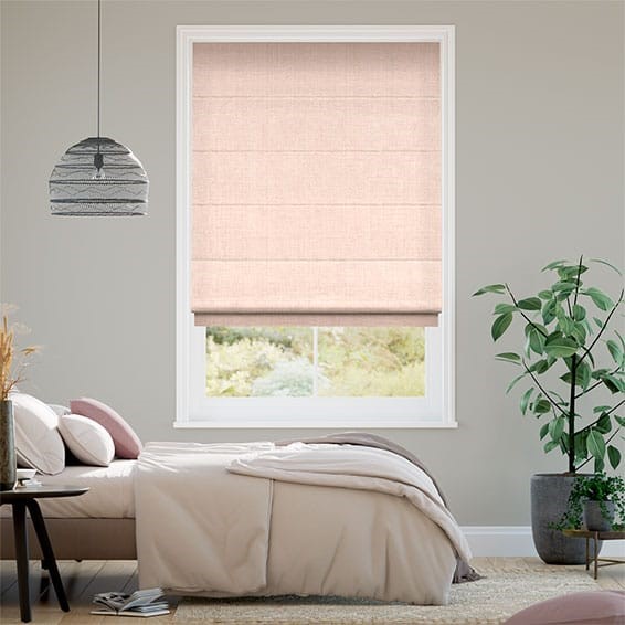 Leyton Pale Pink Roman Blind