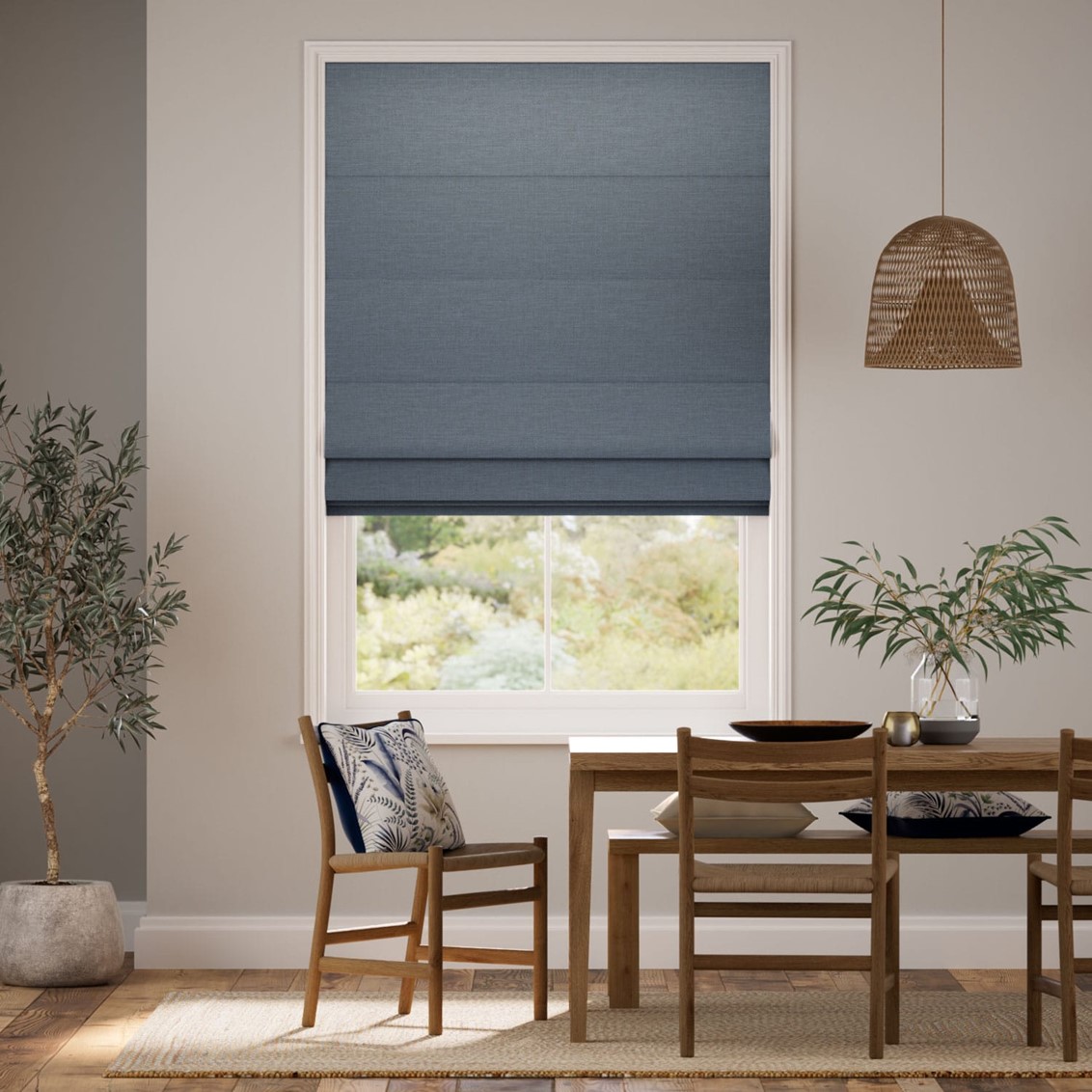 Liliana French Blue Roman Blind