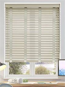 Limestone Suave & Platinum Wooden Blind thumbnail image