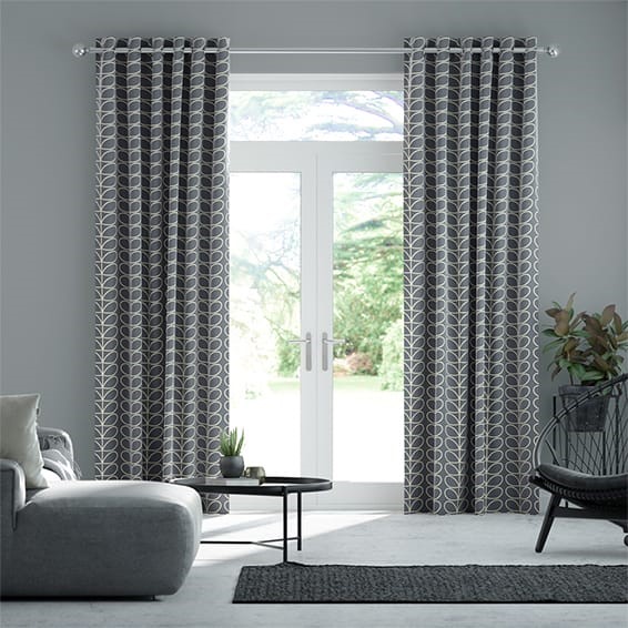 Linear Stem Cool Grey Curtains