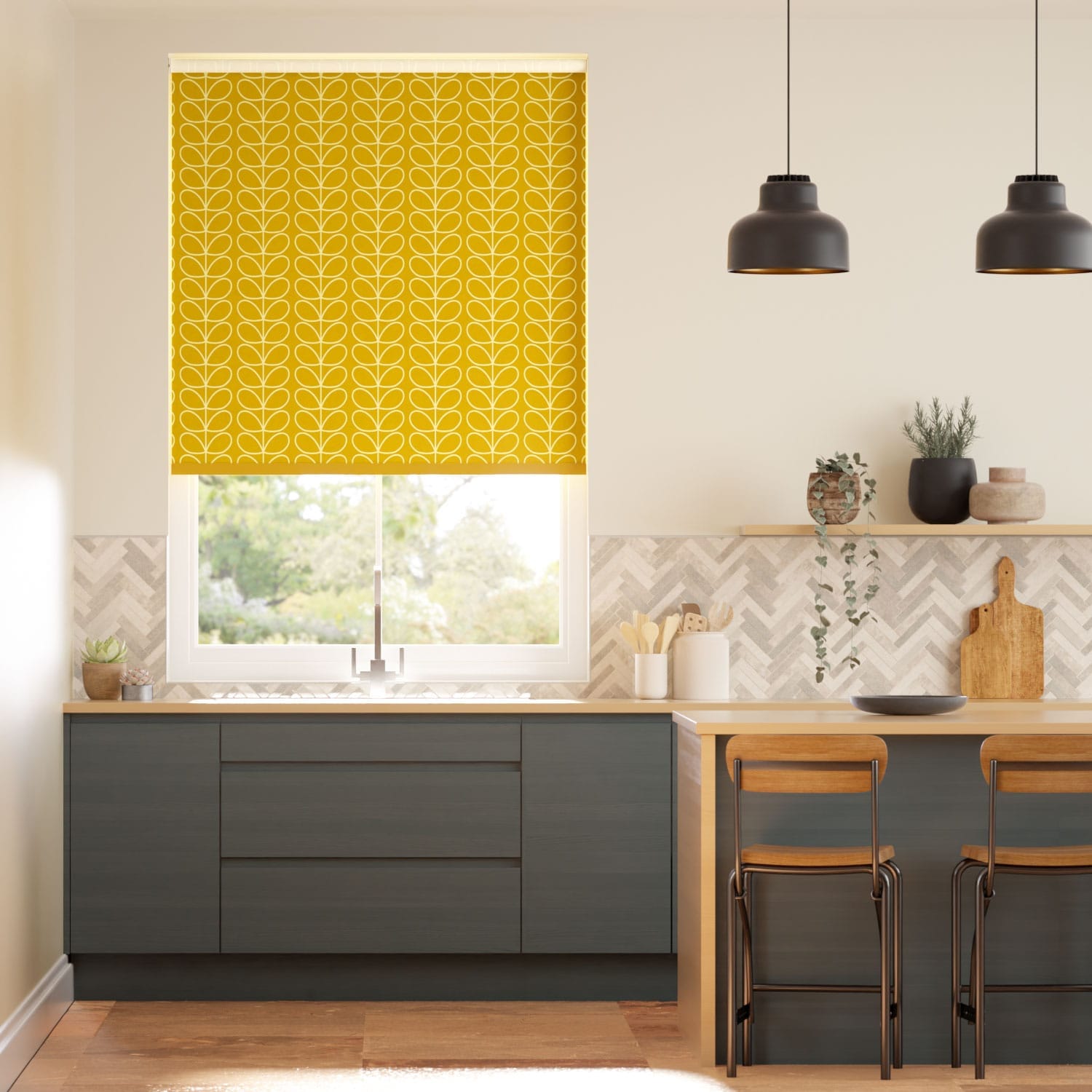 Linear Stem Dandelion Roller Blind