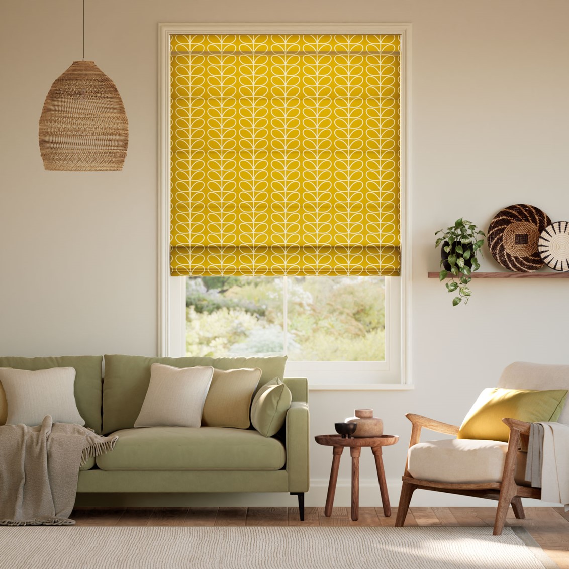 Linear Stem Dandelion Roman Blind