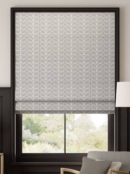 Linear Stem Silver Roman Blind thumbnail image