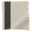Linen Hopsack & Bijou Linen Noir Inset Border Roman Blind sample image