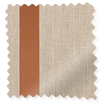 Linen Hopsack & Paleo Linen Pumpkin Inset Border Roman Blind sample image