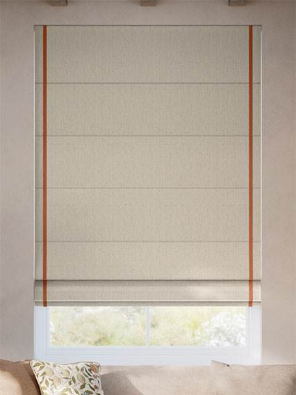 Linen Hopsack & Paleo Linen Pumpkin Roman Blind thumbnail image