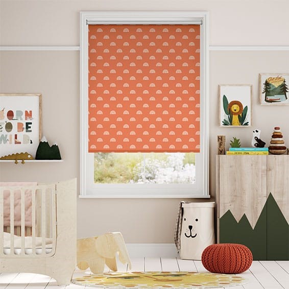 Little Arches Blackout Papaya Roller Blind