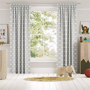 Little Arches Misty Blue Curtains thumbnail image