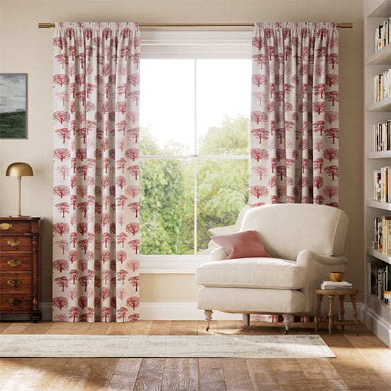 Little Orchard Scarlet Curtains