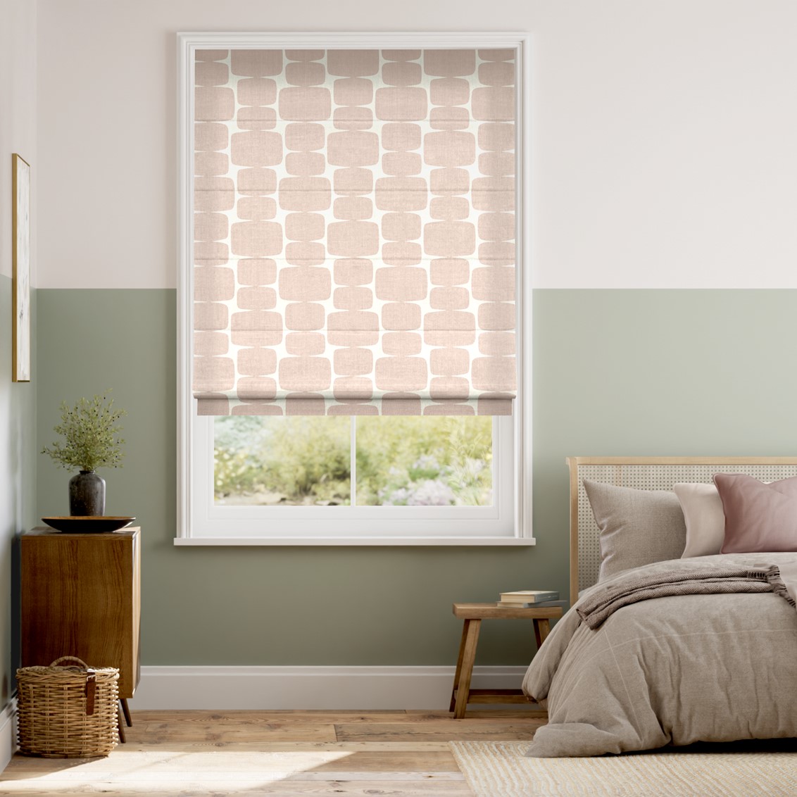 Lohko Blush  Roman Blind