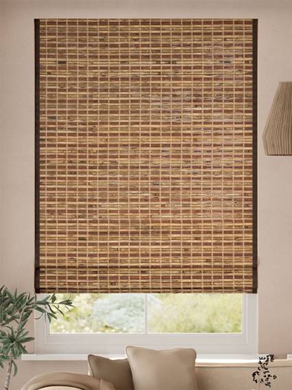 Electric Loreto Chestnut & Acorn Roman Blind thumbnail image