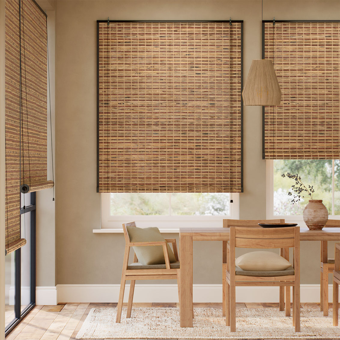 Loreto Chestnut & Acorn Roll Up Blind