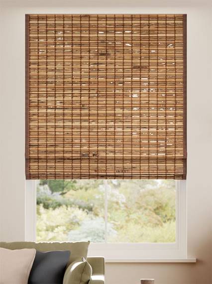 Electric Loreto Walnut & Demerara Roman Blind thumbnail image