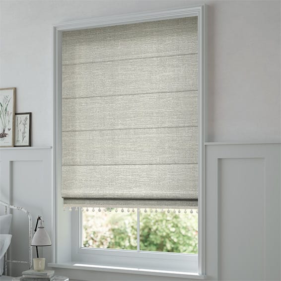 Loretta Stone & Stone Trimmed Roman Blind