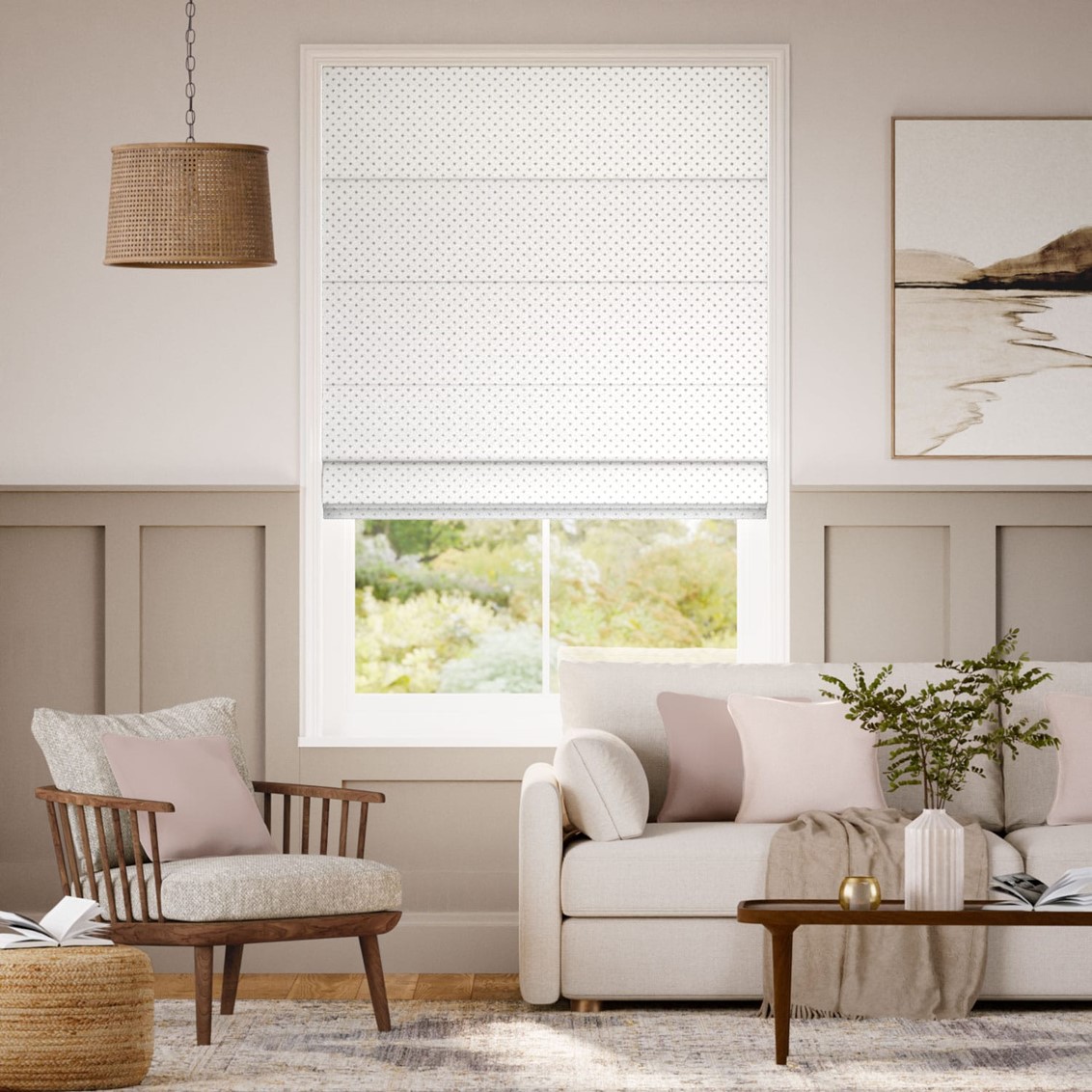 Louise Star Steel Roman Blind