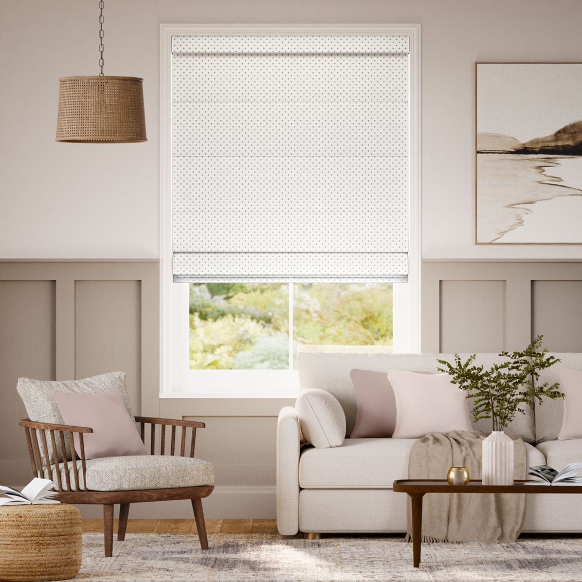 Louise Star Steel Roman Blind