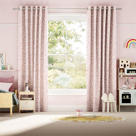 Love Rose Pink Curtains