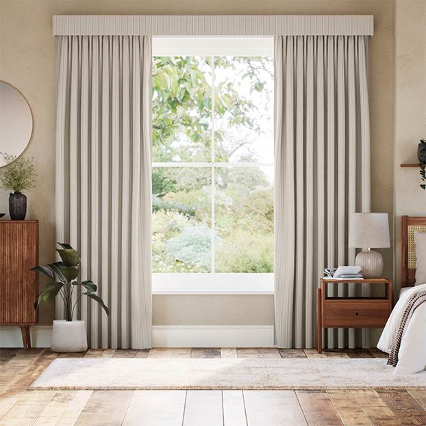 Complete Blackout Lucca Stripe Natural Total Blockout Curtain thumbnail image