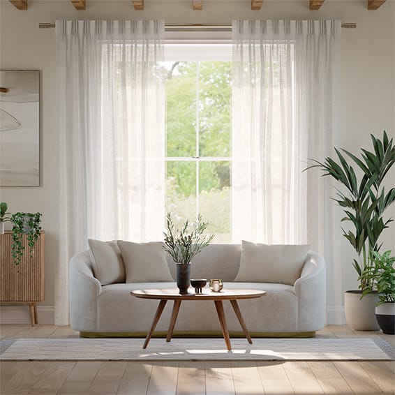 Lucid Voile White Curtains