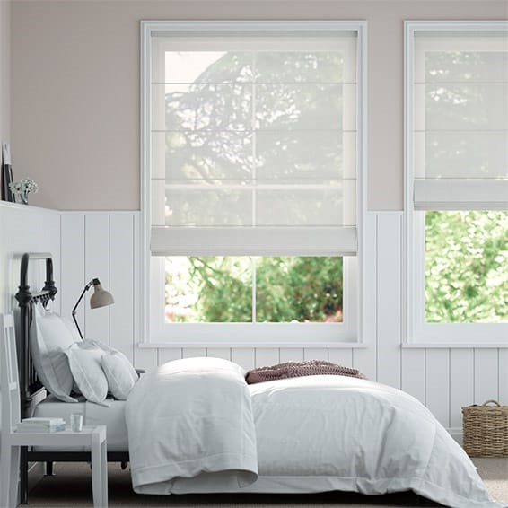 Lucid Voile White Roman Blind