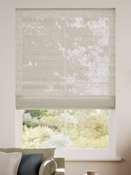 Lumiere Unlined Ariel Portland Stone Roman Blind thumbnail image