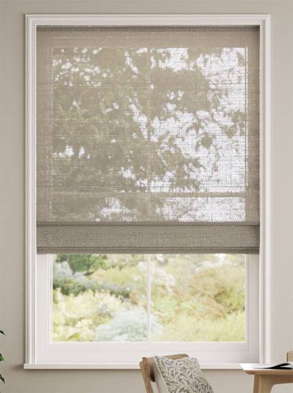 Lumiere Unlined Ariel York Stone Roman Blind thumbnail image