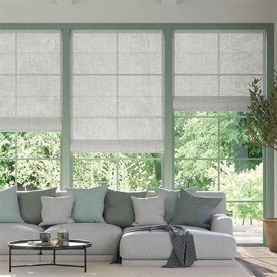 Lumiere Unlined Arlo Modern Grey Roman Blind