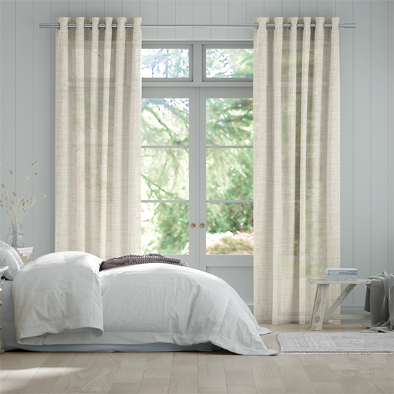 Lumiere Unlined Arlo Oatmeal Curtains